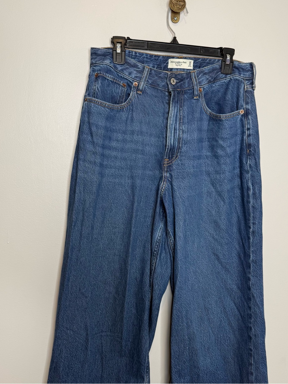 Abercrombie and Fitch The Wide-leg High-rise Jeans Blue Curve Love Size 30 | 10 - Picture 5 of 10